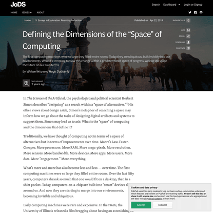 Defining the Dimensions of the “Space” of Computing · Journal of Design and Science