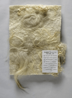 Claudy Jongstra Textile sample, drenthe heath wool, 2006
