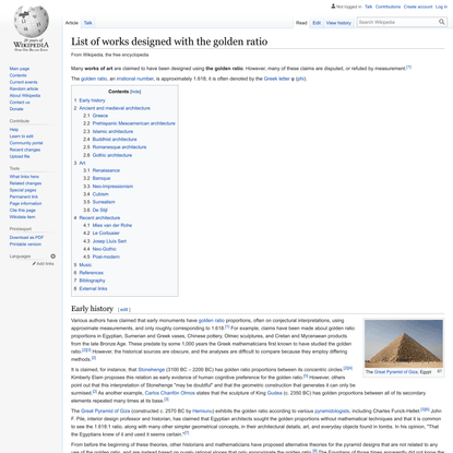 List of works designed with the golden ratio - Wikipedia