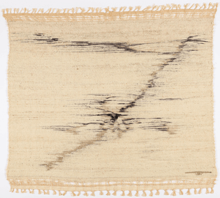 "Spring Thaw" by Lenore Tawney (American, 1907–2007); Linen, wool and goat hair tapestry