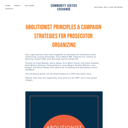 Abolitionist Principles — Community Justice Exchange