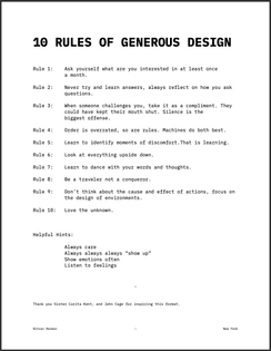 10 Rules of Generous Design