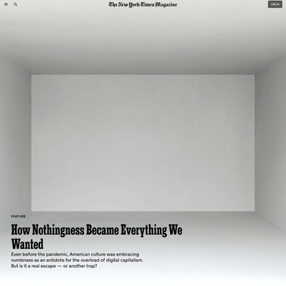 How Nothingness Became Everything We Wanted