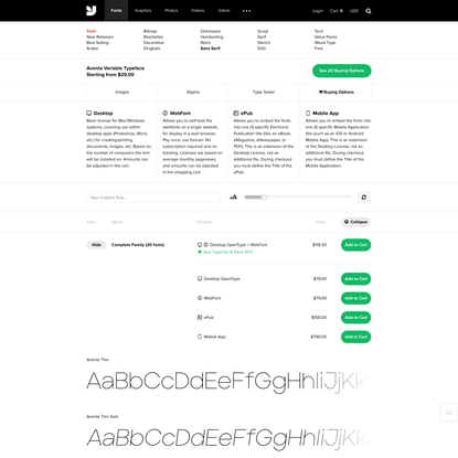 Aventa Variable Typeface - Desktop Font &amp; WebFont - Buying Options - YouWorkForThem