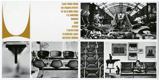 Deborah Sussman design for the Eames Tandem Seating mailer 