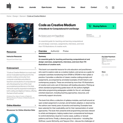 Code as Creative Medium | The MIT Press