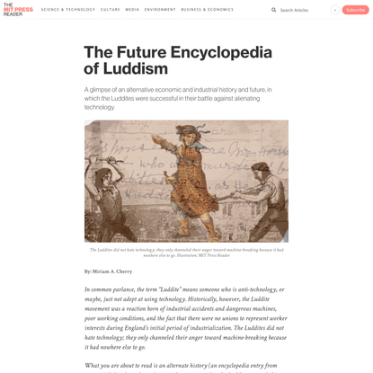 The Future Encyclopedia of Luddism