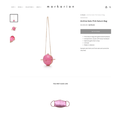 Archive Sale: Pink Saturn Bag