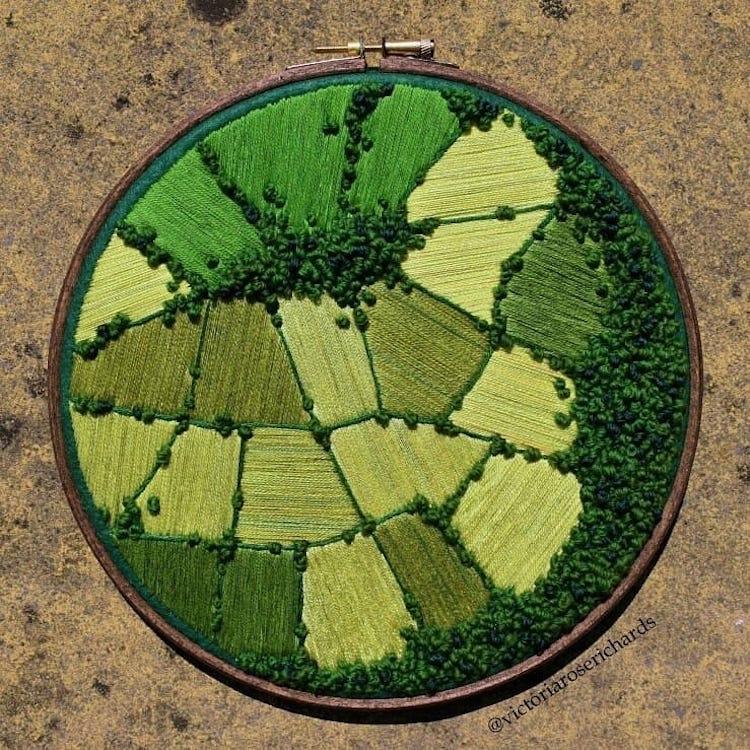 landscape embroidery by victoria rose richards