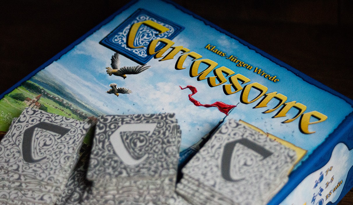 Carcassonne Game Box and Tiles