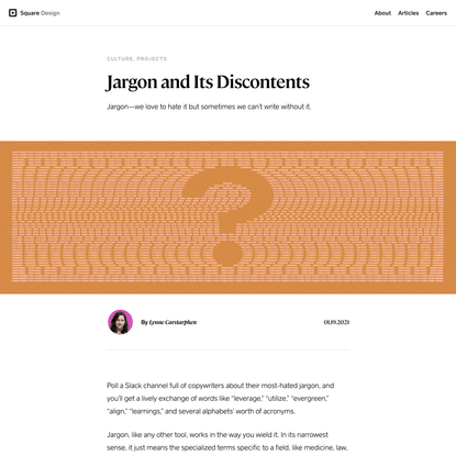 Jargon and Its Discontents