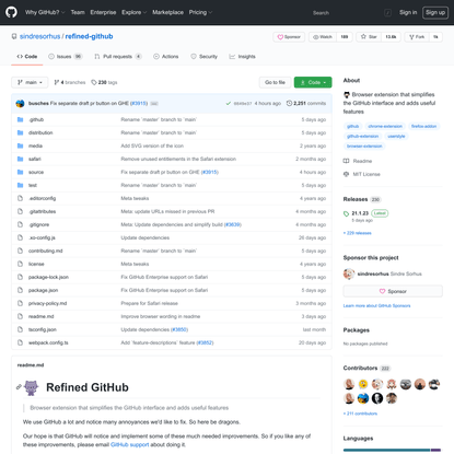 sindresorhus/refined-github