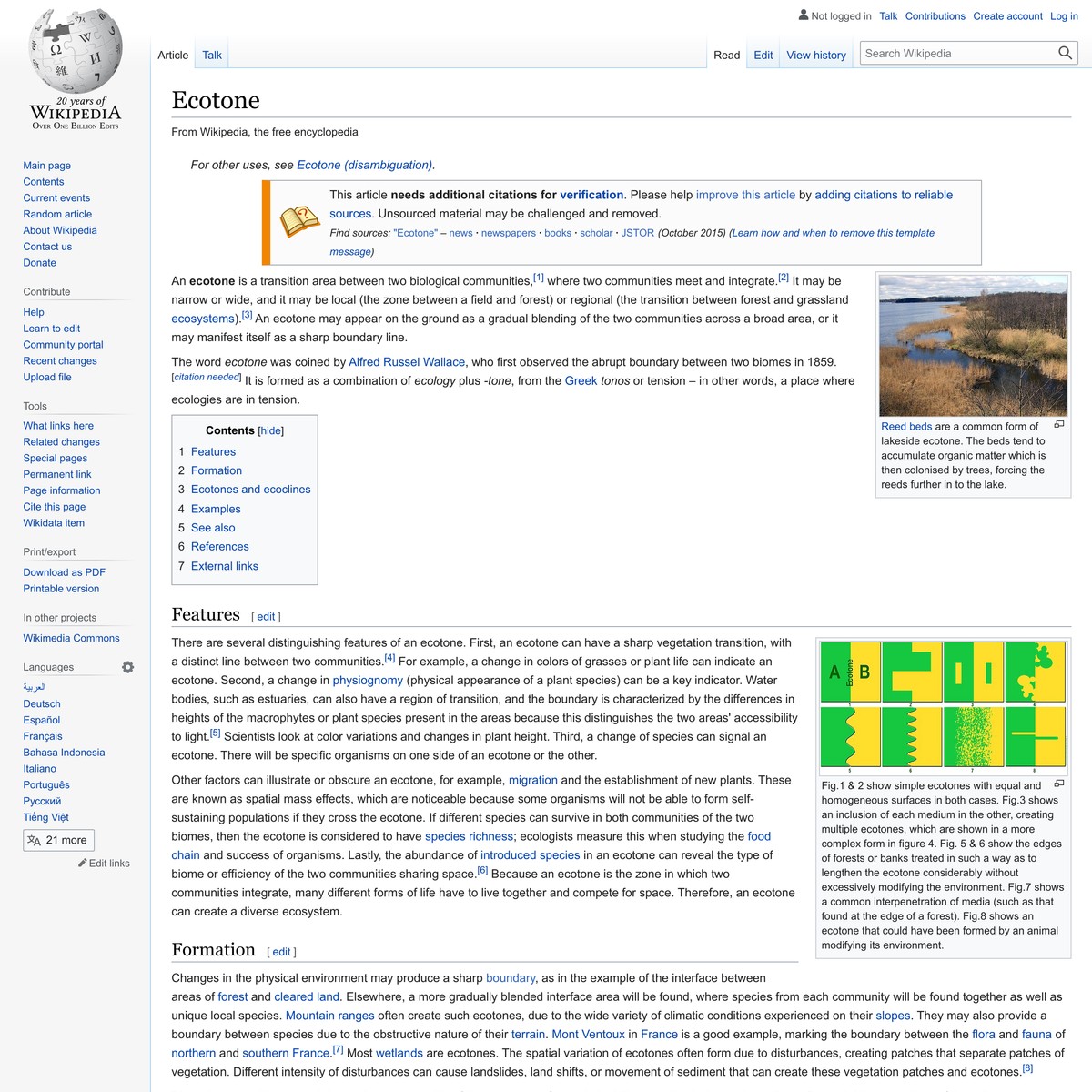 Ecotone Wikipedia Are na