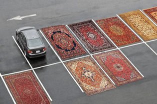 Joshua Citarella, Occupy Parking Lots (with Persian Rugs), 2012