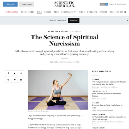 The Science of Spiritual Narcissism