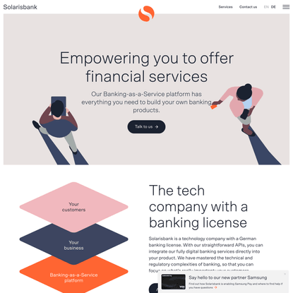 Empowering you to offer financial services | Solarisbank