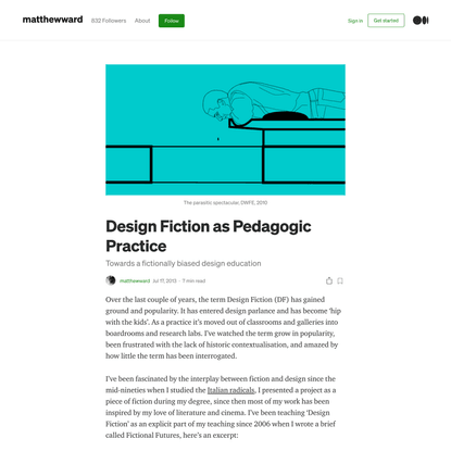 Design Fiction as Pedagogic Practice