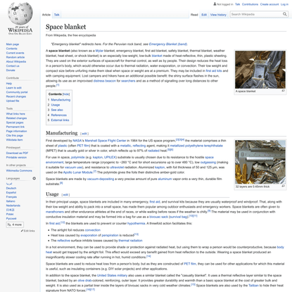 Space blanket - Wikipedia