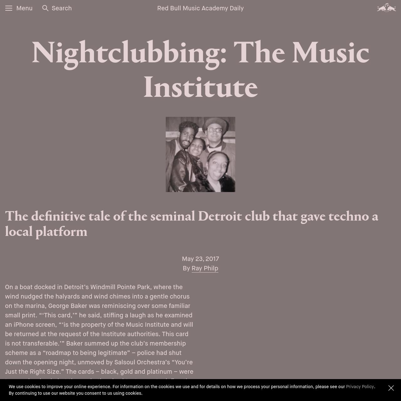 Nightclubbing: The Music Institute | Red Bull Music Academy Daily