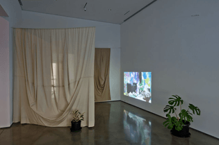 Installation view of exhibition, less like an object more like the weather, CCS Graduate Thesis exhibition, March 24 - May 26, 2013, Bard College Hessel Museum of Art, Annandale-on-Hudson, NY