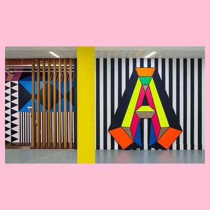 Morag Myerscough’s Instagram post: “I love the composition of this photo taken by @gardnergareth of my ‘A’ in my ‘We Make Be...