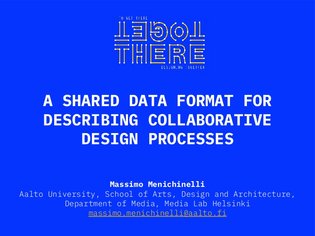 A Shared Data Format For Describing Collaborative Design Processes @ Cumulus Paris 2018