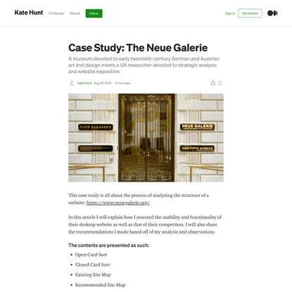 Case Study: The Neue Galerie