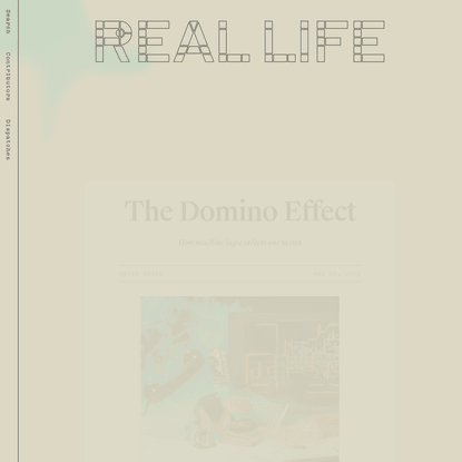 The Domino Effect - Real Life