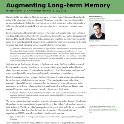 Augmenting Long-term Memory