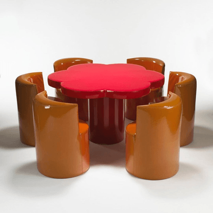 The Millie Vintage on Instagram: “Giuseppe Raimondi &amp; Ugo Nespolo “Margherita” table set for Gufram, 1966❤️ Via the amazing,...