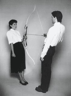 Detail from Rest Energy (1980), by Marina Abramovic and Ulay. Copyright Marina Abramovic and Ulay; courtesy the Sean Kelly Gallery, New York