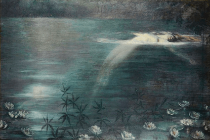 @classicnymph’s Instagram photo: ““Moonlit Pool” 💧 By Philip Leslie Hale . “When your eyes gaze seaward Piercing through the...