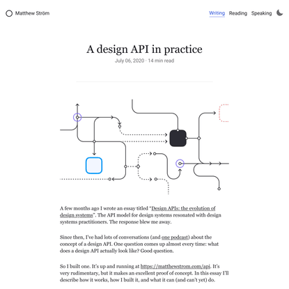 A design API in practice