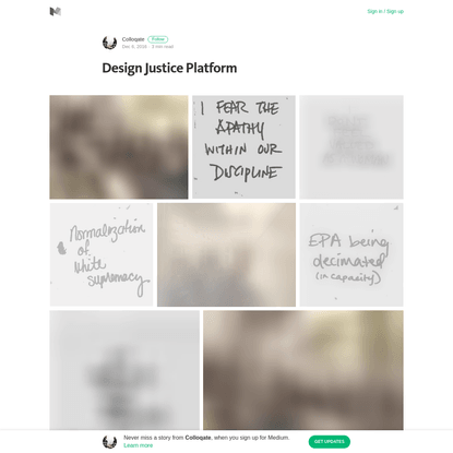 Design Justice Platform - Colloqate - Medium