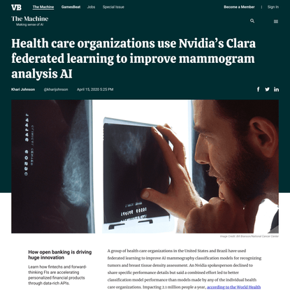 Health care organizations use Nvidia’s Clara federated learning to improve mammogram analysis AI
