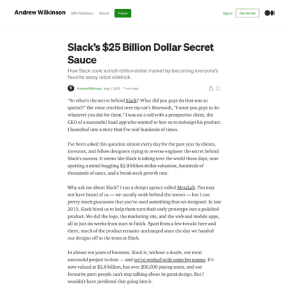 Slack’s $25 Billion Dollar Secret Sauce