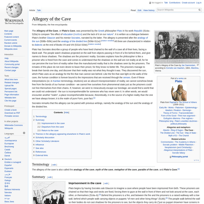 Allegory of the Cave - Wikipedia