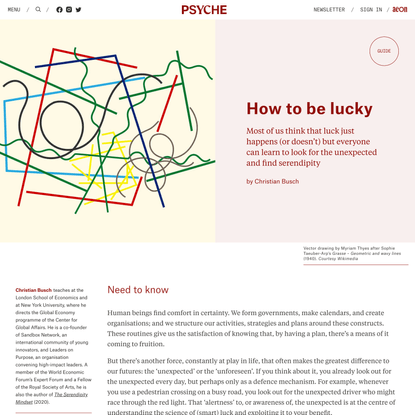 How to be lucky | Psyche Guides