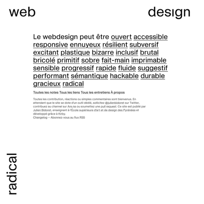 Radical web design