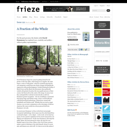 Frieze Magazine | Archive | A Fraction of the Whole