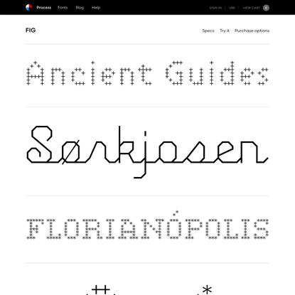FIG font family – Fonts, Process Type Foundry