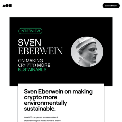 Sven Eberwein on making crypto more environmentally sustainable. | Foundation