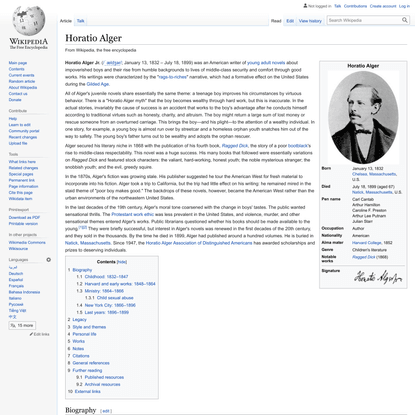 Horatio Alger - Wikipedia