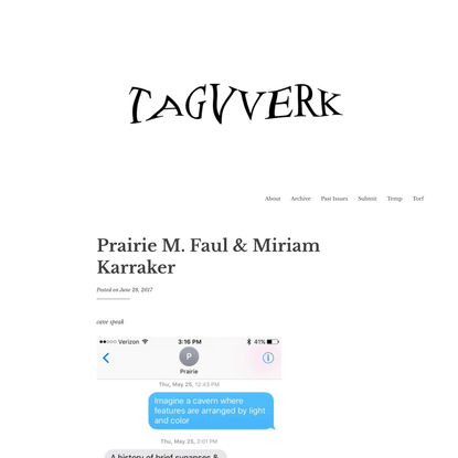 Prairie M. Faul &amp; Miriam Karraker