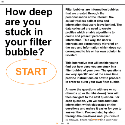 How deep are you stuck in your filter bubble? | filterbubble.lu