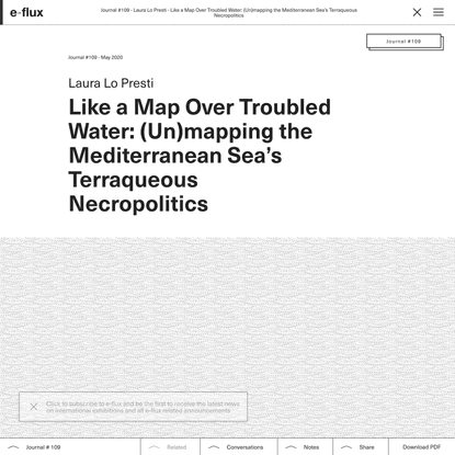 Like a Map Over Troubled Water: (Un)mapping the Mediterranean Sea’s Terraqueous Necropolitics