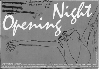 Opening Night poster drawn by Peter Falk 