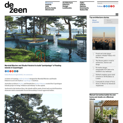 Marshall Blecher and Studio Fokstrot to build “parkipelago” of floating islands in Copenhagen