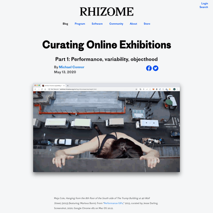Curating Online Exhibitions