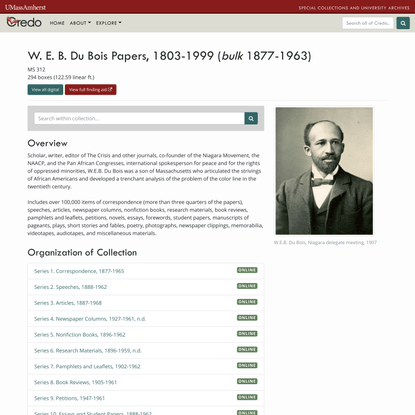 W. E. B. Du Bois Papers Overview